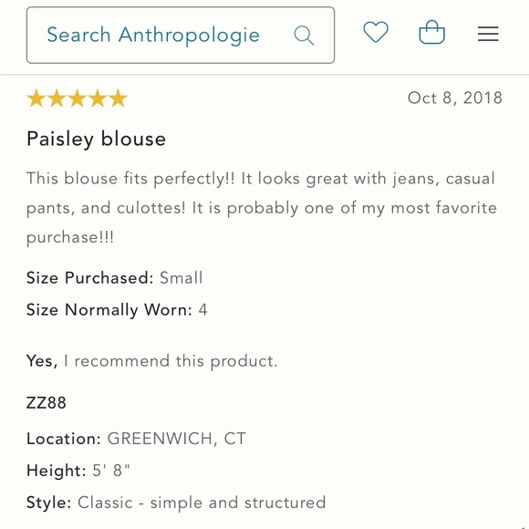 Anthro Akemi + Kin Purple Floral Paisley Print Buttondown Blouse Top - Picture 11 of 14